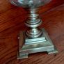 antique French crystal glass oil lamp, works Image 5