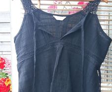 Black Cheesecloth Top