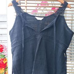 Black Cheesecloth Top