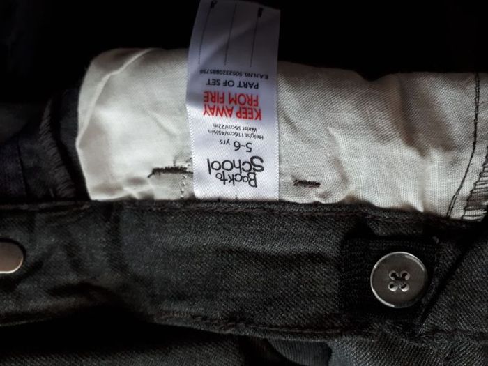 Grey short leg school trousers x 2