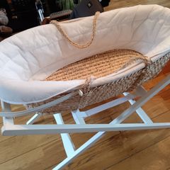 Mamas & Papas Moses Basket with Wooden Stand - No Mattress