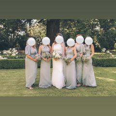 Wedding dress and bridesmaids dresses