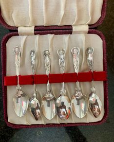 Antique A1 silver-plated teaspoons