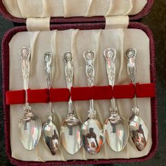 Antique A1 silver-plated teaspoons