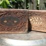 Vintage Handmade Storage Boxes, Wooden Carved Boxes 6" x 4" H 2,3" Image 8