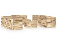 main image for ad 9 Piece Garden Lounge Set Green Impregnated Pinewood