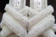 New Ladies  Ice  Green Fluffy Slippers Size 5