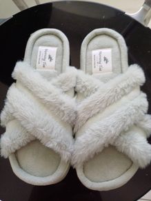 New Ladies  Ice  Green Fluffy Slippers Size 5