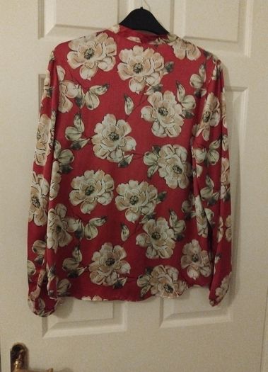 Pink satin shirt, gallery, size 12