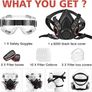 6200 Dust Mask Half Face With 503 5N11 Particle Filters Goggles Set For Industrial Labor Dust Paint Spray Decoration Grinding Image 4