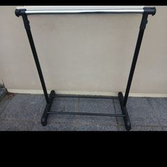 Clothes rail and shoe rack.