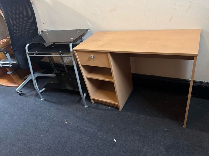 Desk and a chair