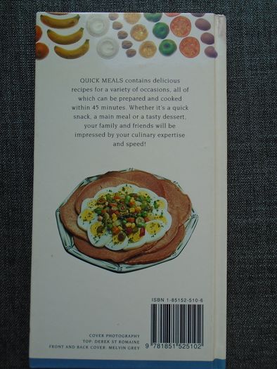 Quick Meals, Cookbook, Hardback book