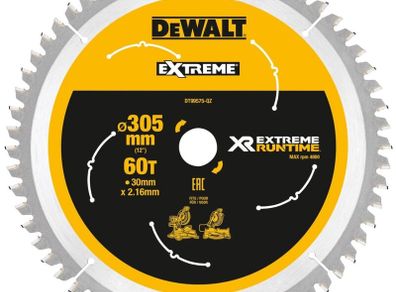 DeWalt DT99575 Extreme Runtime Multi Purpose Mitre Saw Blade 305 x 30mm x 60T