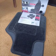 Car seat cover and car mat set