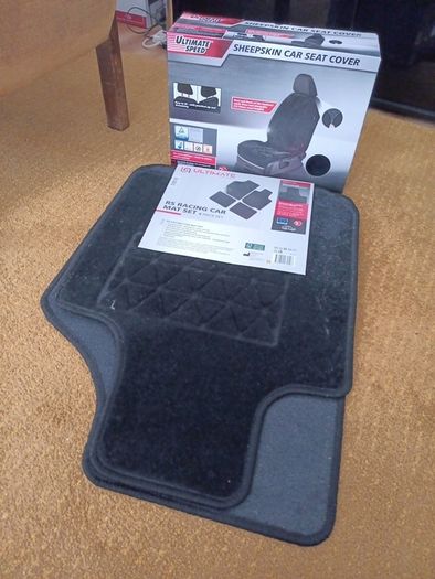 Car seat cover and car mat set