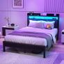 Double Size Bed Frame with LED Lights Image 6