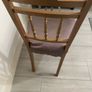 Antique chair wood painted gold with taupe silk type cover Image 4