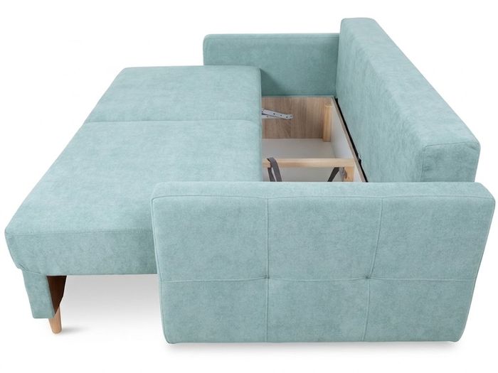Sofa Bed. Sleeping fuction with Storage container. Comfortable sleep for your guests. High quality materials. Impeccable condition. Decorative pillows included.