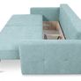 Sofa Bed. Sleeping fuction with Storage container. Comfortable sleep for your guests. High quality materials. Impeccable condition. Decorative pillows included. Image 5