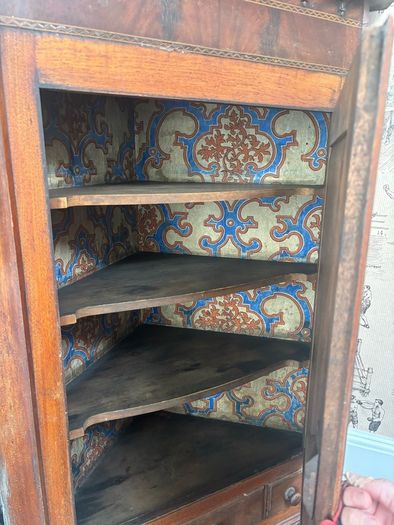 Unique mahogany corner cabinet