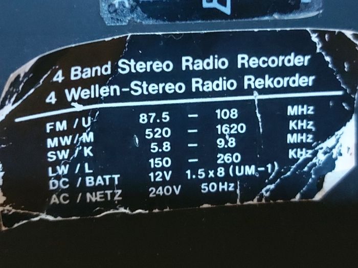 Vintage Radio and Tape Player-Recorder, everything working great and in excellent condition
