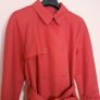 Eastex Coral Red Orange Belted Trench Coat 14UK/42EU Image 2