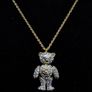 Vivienne Westwood teddy bear necklace on gold coloured chain. Image 2