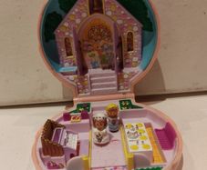 Vintage Polly Pocket 1989 Nancy's Wedding Chapel Pink Compact