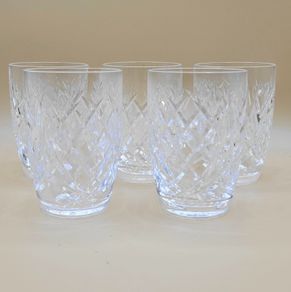 Rare Signed Waterford Crystal "Donegal" Highballs - Rare Set of 5