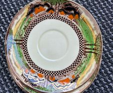 vintage English cottagecore tea set / Myott countryside / retro rustic pottery