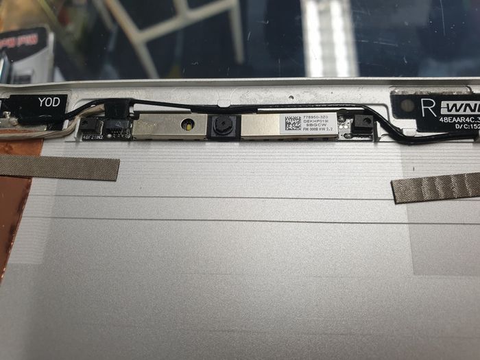 HP Spectre Pro X360 G1 Laptop Screen Back Rear Lid Cover, Hinges, Camera Cables