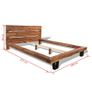Bed Frame Solid Acacia Wood 140x200 cm Image 6
