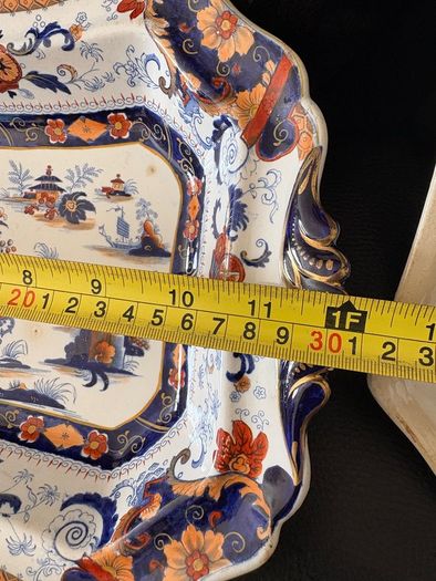 Antique John Ridgway Penang Pattern 4118 Superior Stone China Covered Tureen c.1835