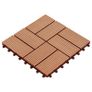 22 pcs Decking Tiles 30x30 cm 2 sqm WPC Teak Colour Image 3