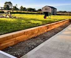 Retaining Wall from Garden Sleepers