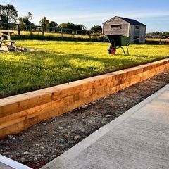Retaining Wall from Garden Sleepers