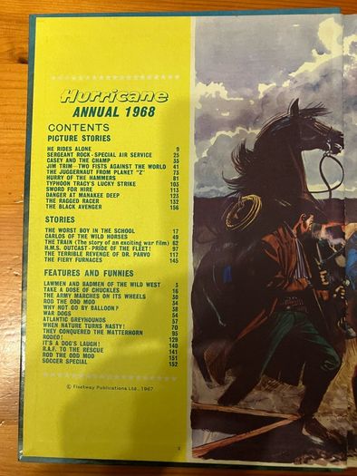 Comic: 'Hurricane' annual 1968