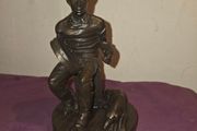 Cold Cast Bronze Irish Bodhran Player Statue