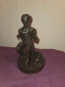 Cold Cast Bronze Irish Bodhran Player Statue