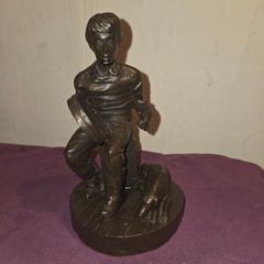 Cold Cast Bronze Irish Bodhran Player Statue