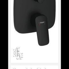 NEW Hansgrohe Logis 71405670 Matt Black Concealed Bath/Shower Mixer