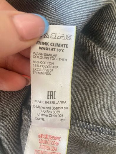 M&S soft grey pinafore (age 5-6)