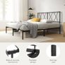 Modern 3ft Single Metal Bed Frame with Headboard Image 4