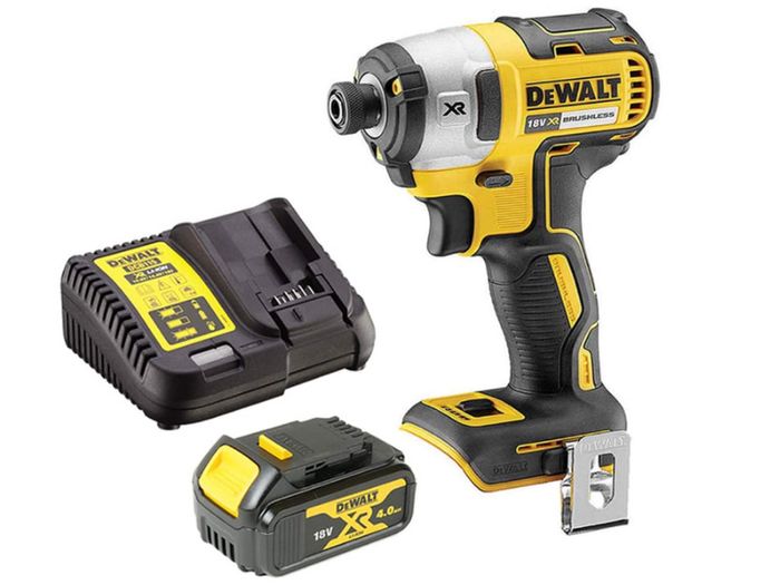 DeWalt DCF887 18V XR Brushless Impact Driver, 4.0Ah Battery & Charger