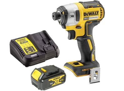 DeWalt DCF887 18V XR Brushless Impact Driver, 4Ah Battery & Charger