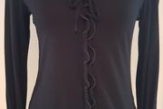Size 10 Black Frill Blouse/ Top