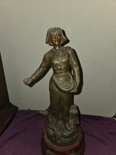 Antique French Spelter Statue "Semeuse"