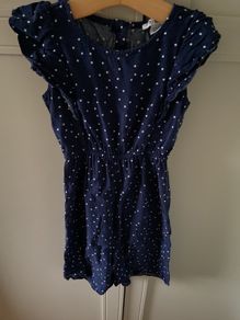 Navy with white dots playsuit / jumpsuit