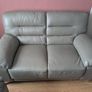 Leather 2 and 1 seater sofa Image 2